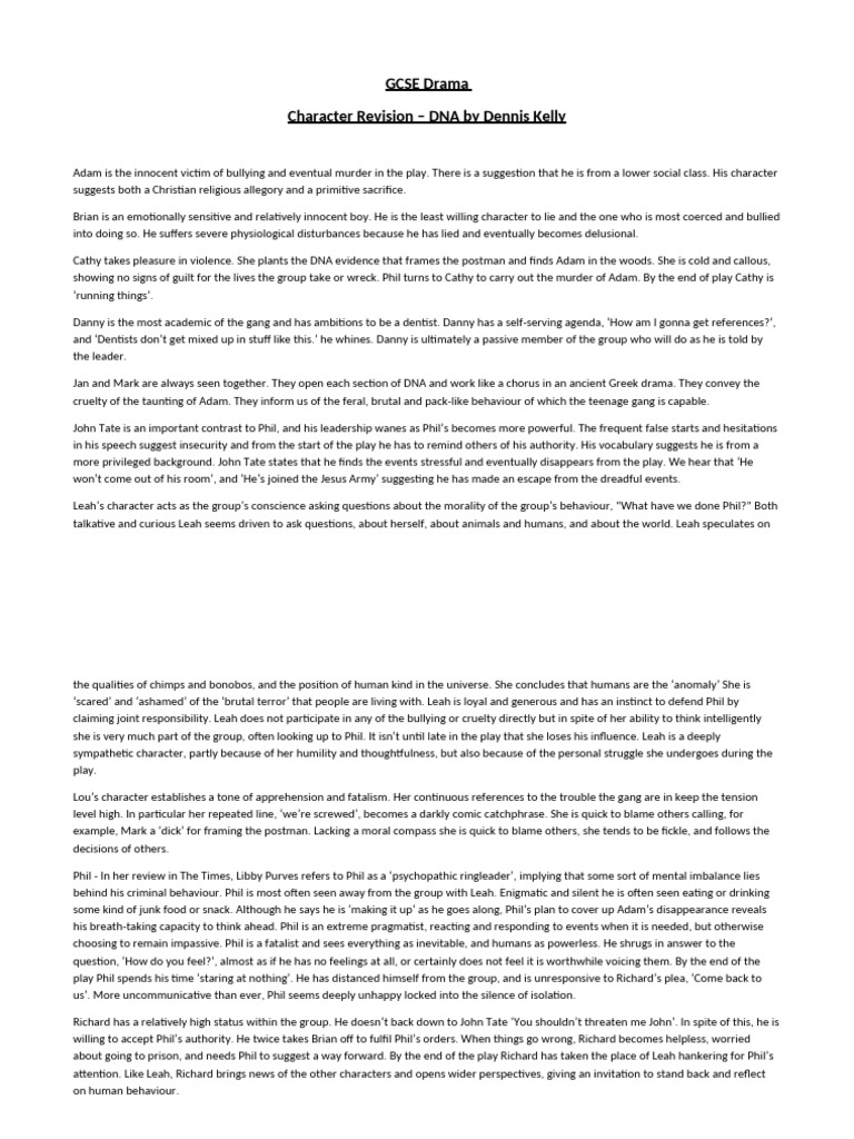 Character Revision 2 | PDF