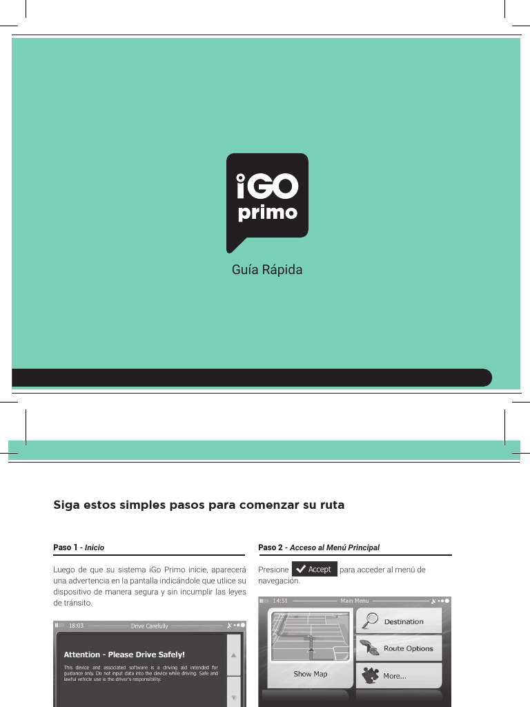 iGO PRIMO Guia Rapida (Spanish) | PDF | Informática | Software