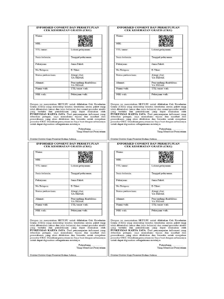 Format Print Inform Consent CKG | PDF