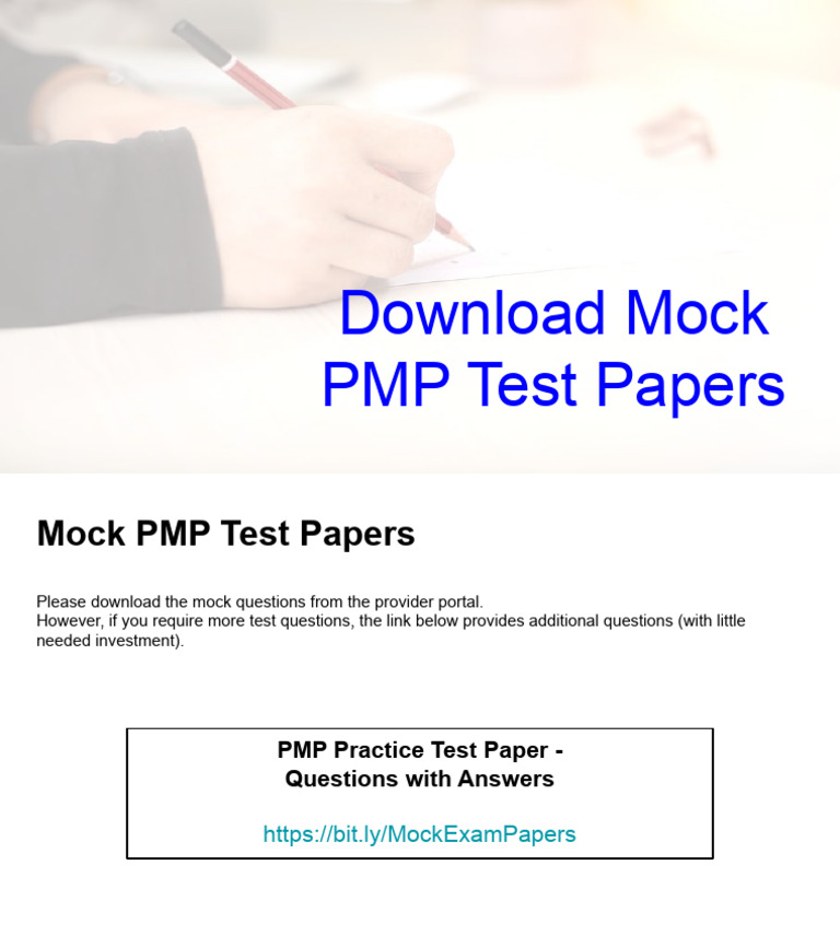 PMP Mock Test Papers Download | PDF