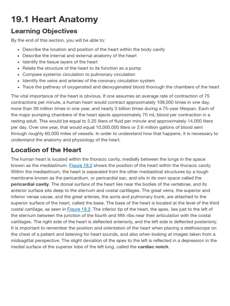 19.1 Heart Anatomy - Anatomy and Physiology 2e - OpenStax | PDF | Heart ...
