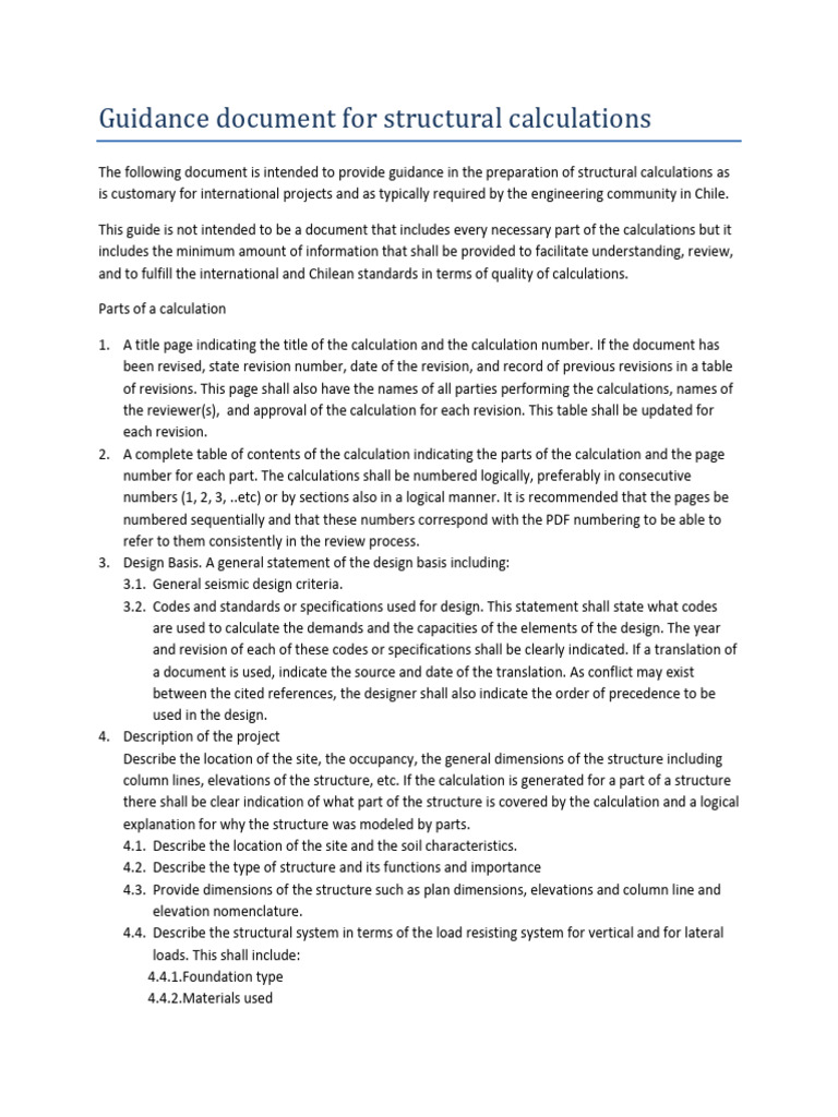 Guidance Document For Structural Calculations | PDF | Young's Modulus ...