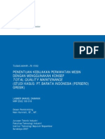 Its-undergraduate-6854-2502100018-Penentuan Kebijakan Perawatan Mesin Dengan Menggunakan Konsep Total Quality Maintenance