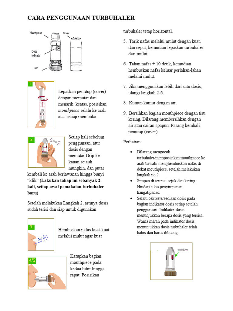 Cara Penggunaan Turbuhaler | PDF