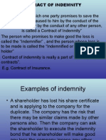 Indemnity and Guaranty.