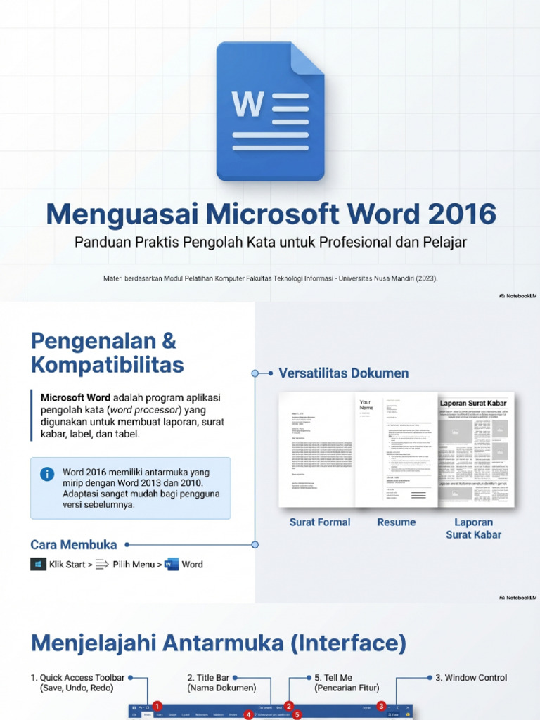 Menguasai Microsoft Word 2016 | PDF