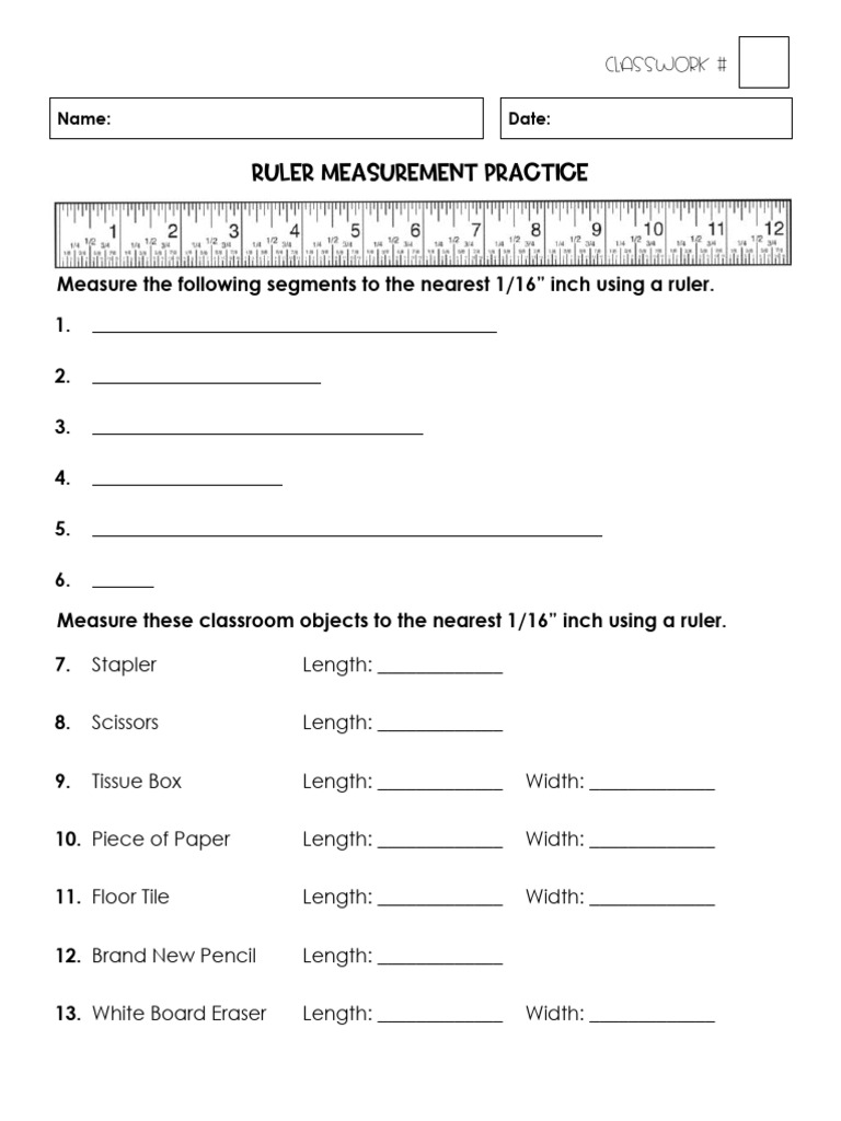 03 CW - Ruler Practice | PDF