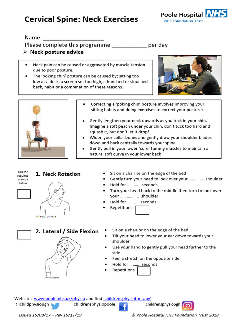 Neck ROM Exercises Done 2019 | PDF | Shoulder | Anatomical Terms Of Motion