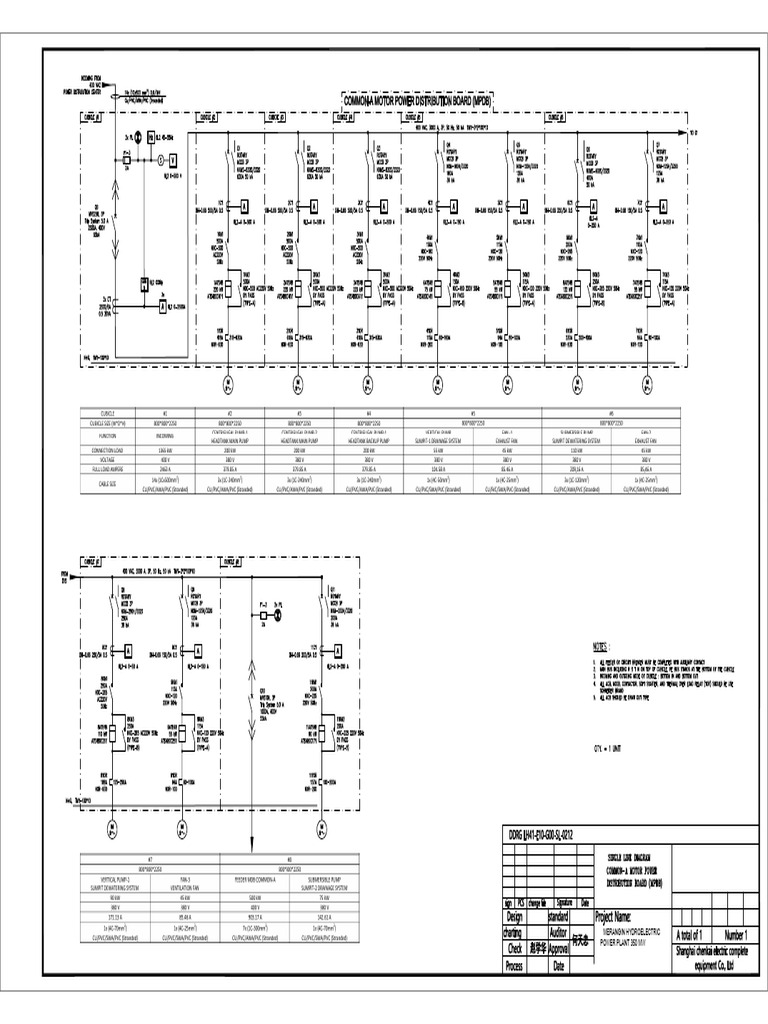 Single Line Diagram of LV Panel 1 For KMH | PDF | Electrical Components ...