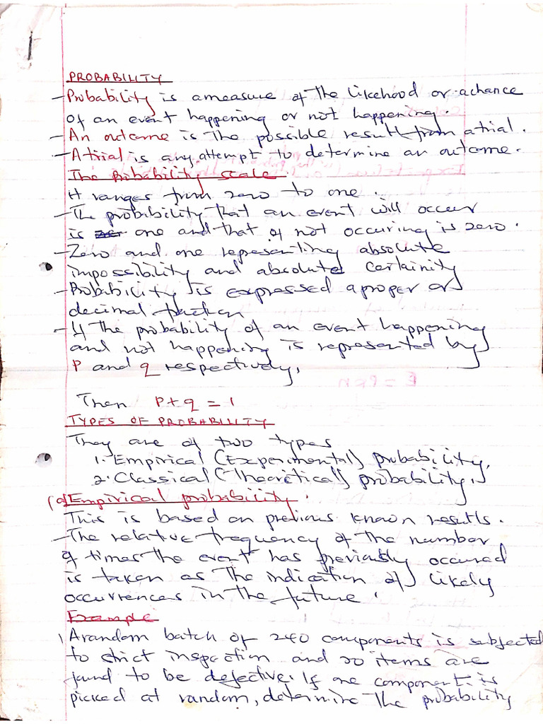 Probability I &II | PDF