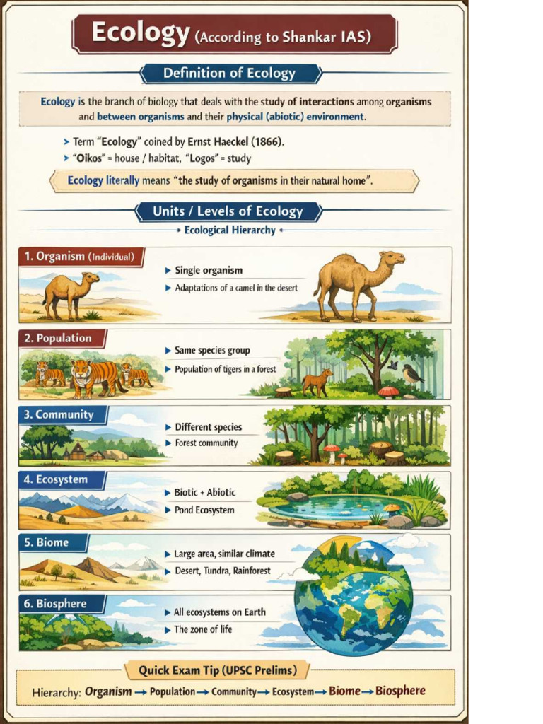 Environment Ecology Biodiversity and Climate Change Part 1. | PDF
