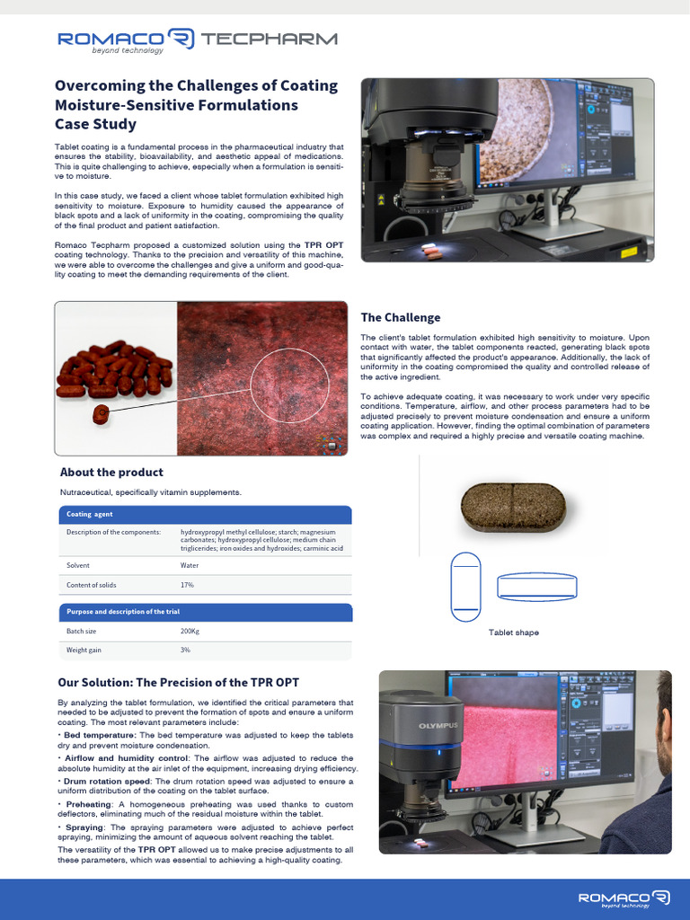 Overcoming The Challenge of Coating Moisture Sensitive Formulation | PDF
