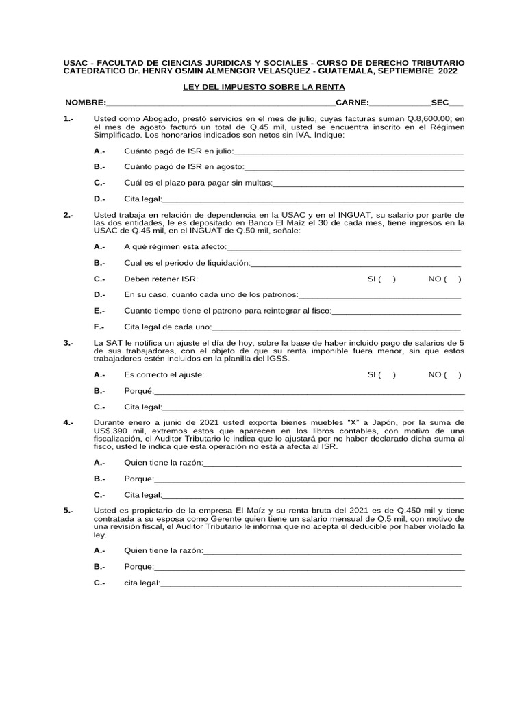 Isr | PDF | Impuesto sobre la renta | Contralor
