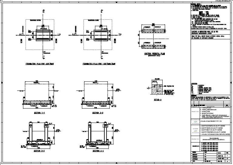 Transformer Foundation Layout & RC Details. - r0 | PDF | Solar Power ...