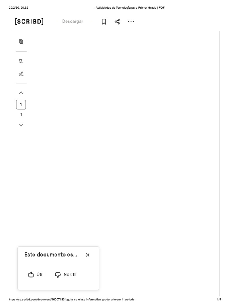 Actividades de Tecnología para Primer Grado - PDF | PDF | ciberespacio ...