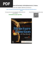 Structure & Function of the Body 16th Ed. | PDF | Lesson Plan