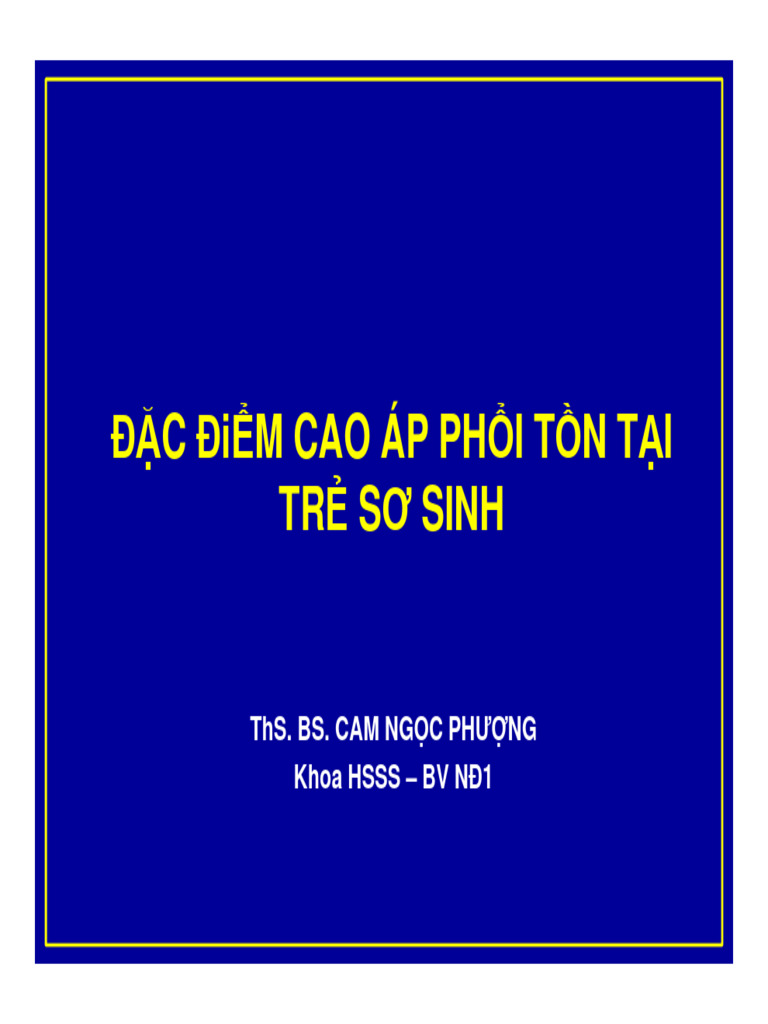 Dac Diem Cao AP Phoi Tre So Sinh | PDF