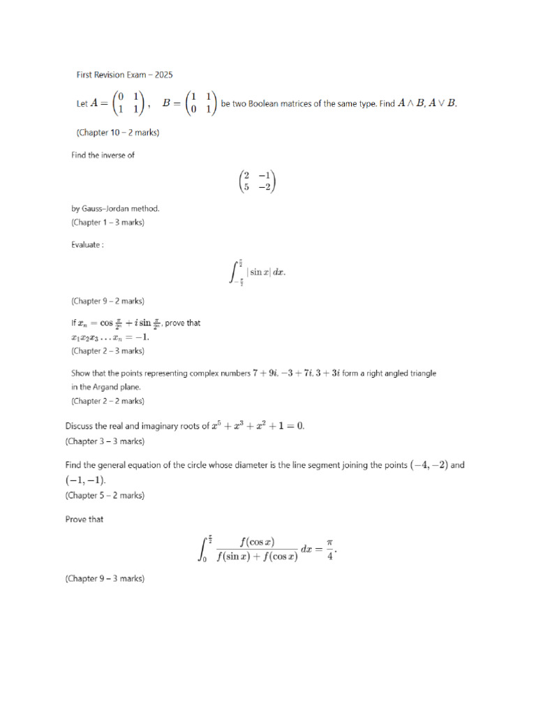 Math Compulsory | PDF