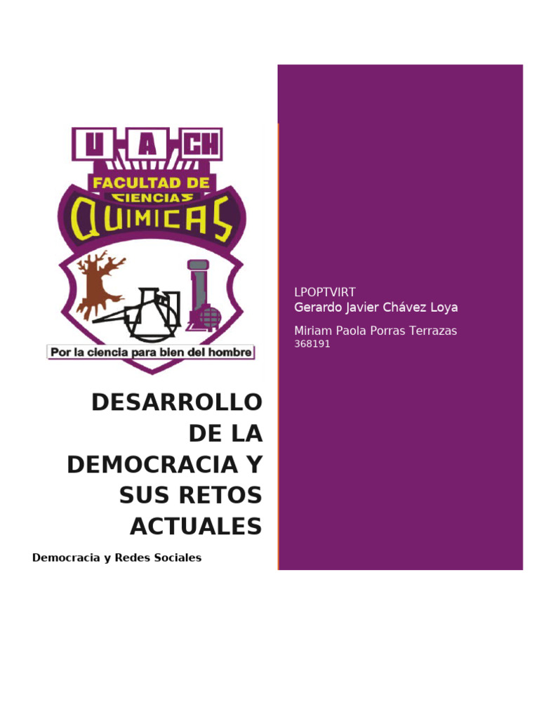 Desarrollo de La Democracia y Sus Retos Actuales | PDF | Democracia ...