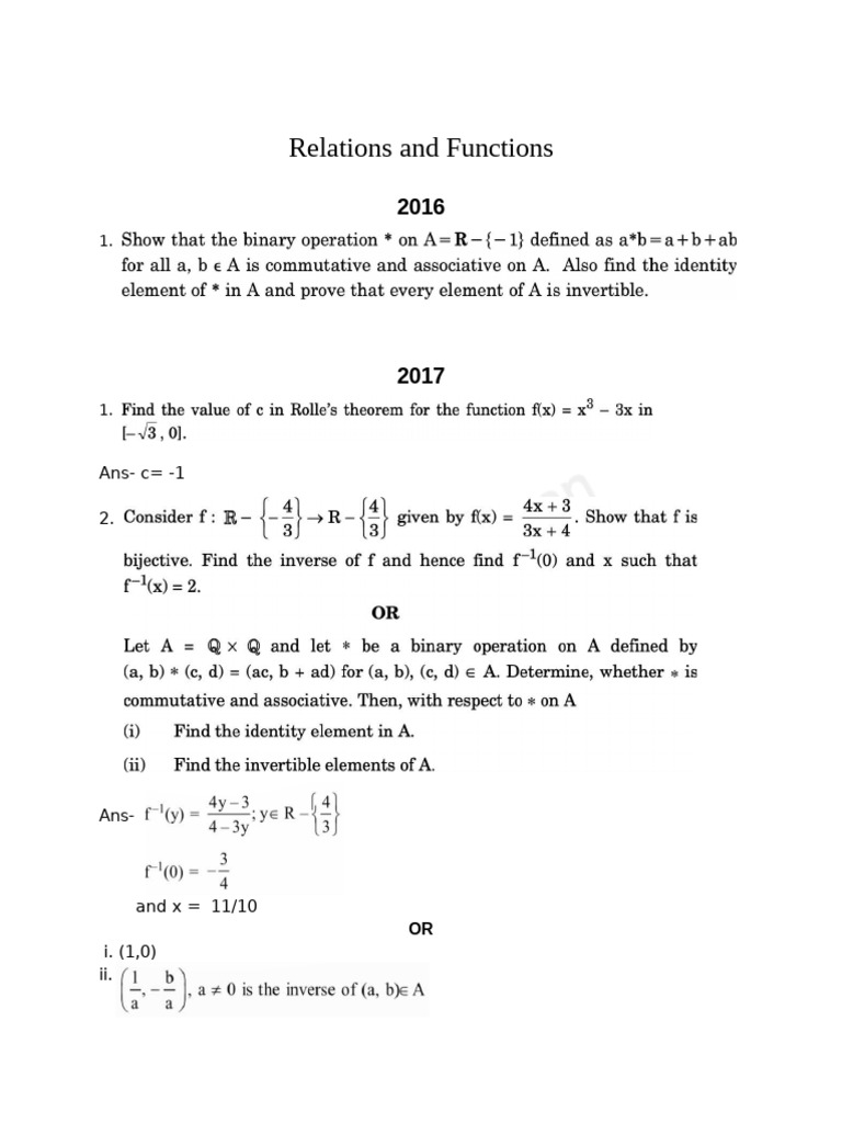 Maths 12th Chapterwise PYQs - Shobhit Nirwan | PDF