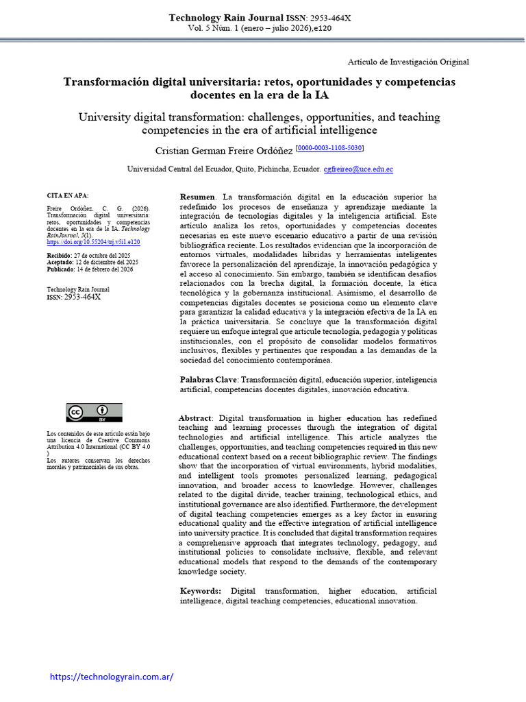 Retos, Oportunidades y Competencias Docentes en La Era de La IA | PDF ...
