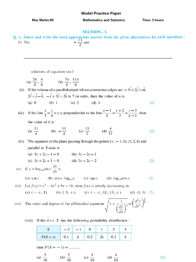 Practice Paper | PDF