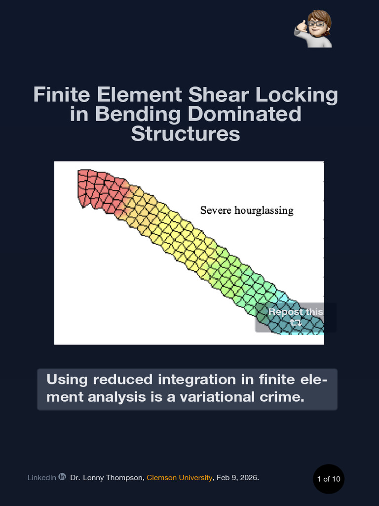 Finite Element Shear Locking in Bending Dominated Structures | PDF ...