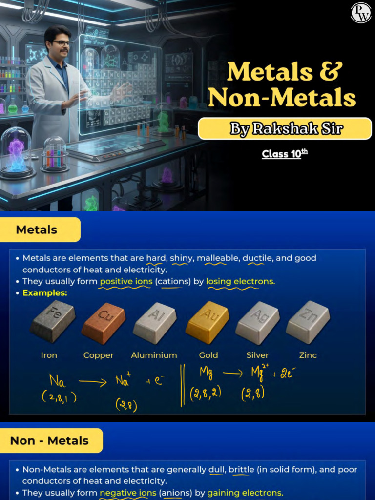 694645efcff2b5d6f2771725 - ## - Metal and Non Metals - Class Notes ...