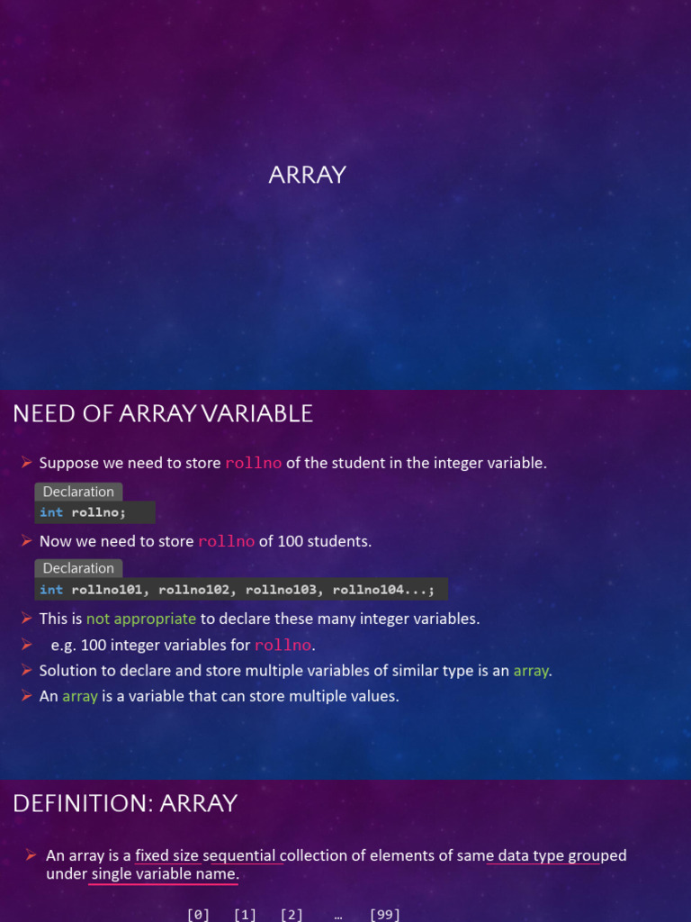 CPP - Module 5 Array | PDF | Integer (Computer Science) | String ...