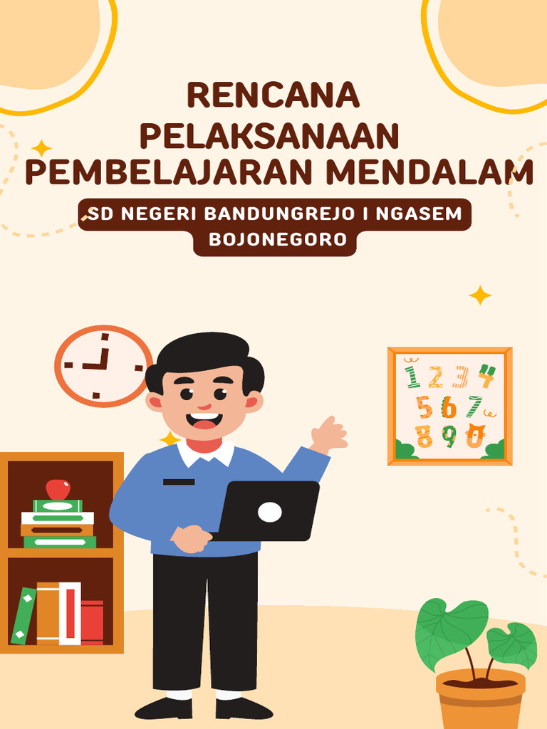 Sampul Rencana Pelaksanaan Pembelajaran (RPP) Oranye Ilustratif | PDF