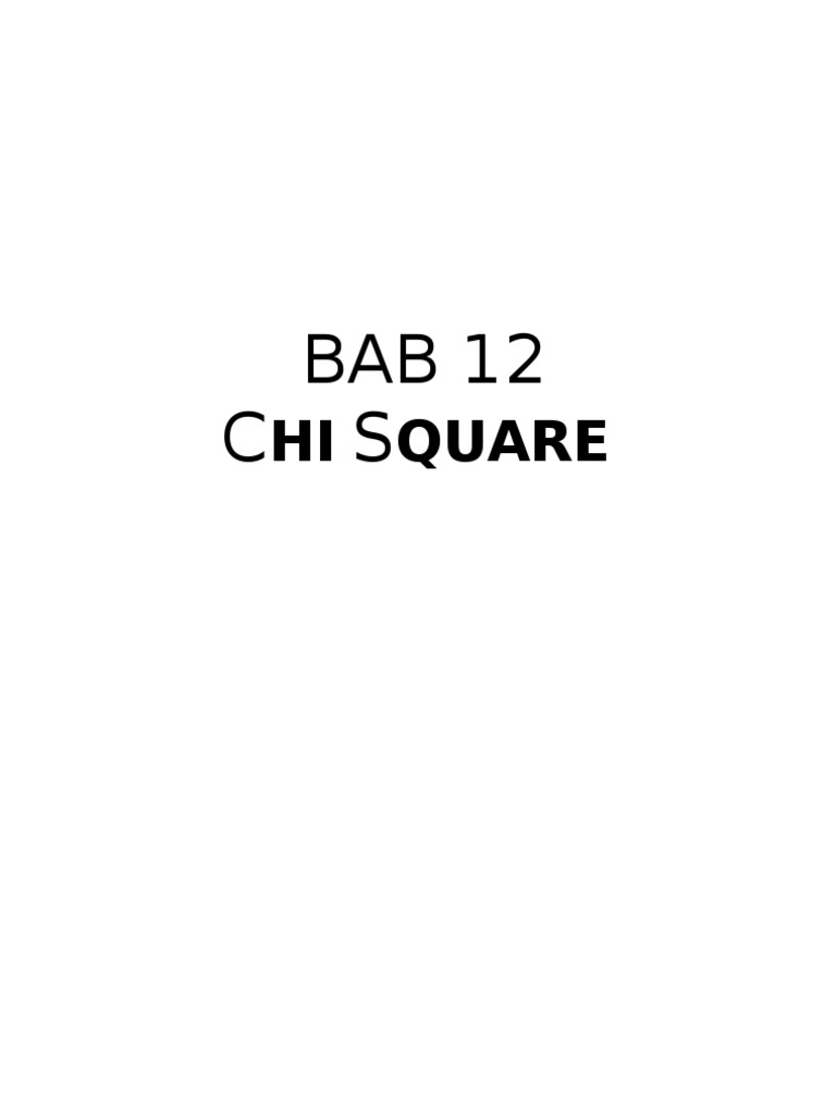 Fungsi Chi Square dalam Penelitian Sosial | PDF | Sains & Matematika