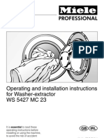 Installation and operating instructions for Washer-extractor WS 5427 MC 23