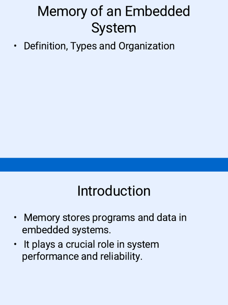 Memory of Embedded System Designed | PDF