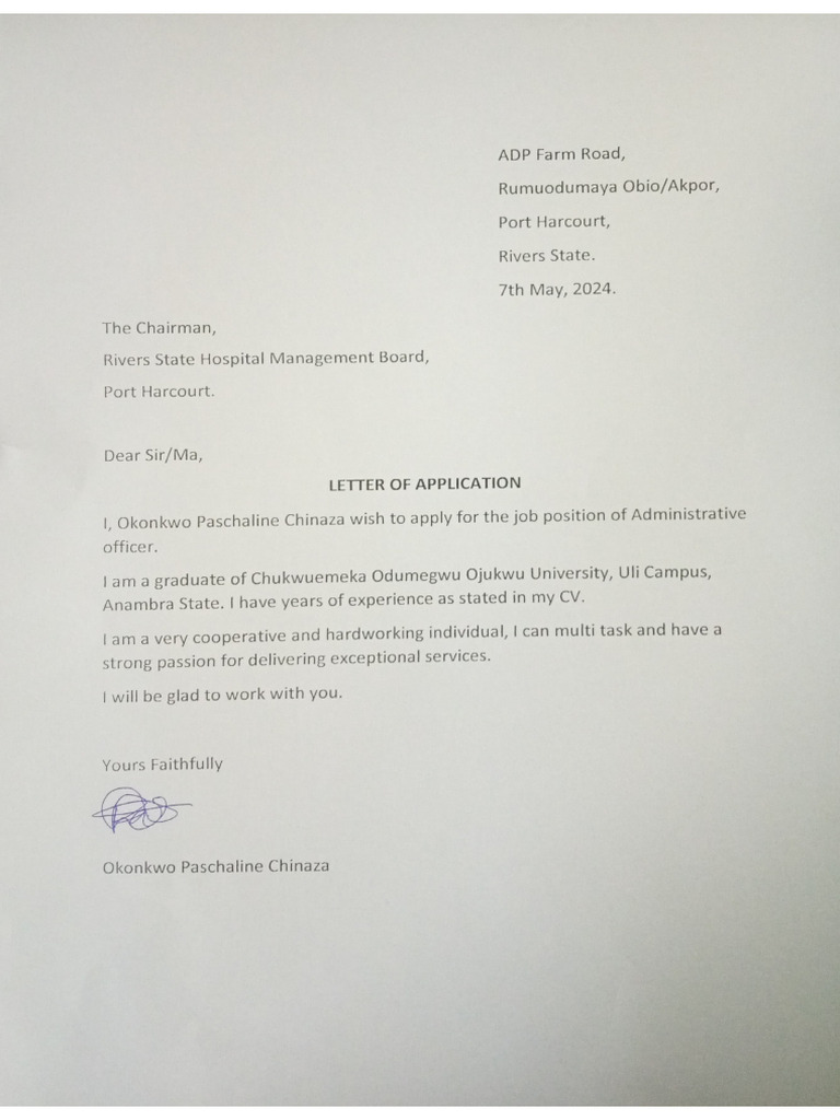 Application Letter | PDF