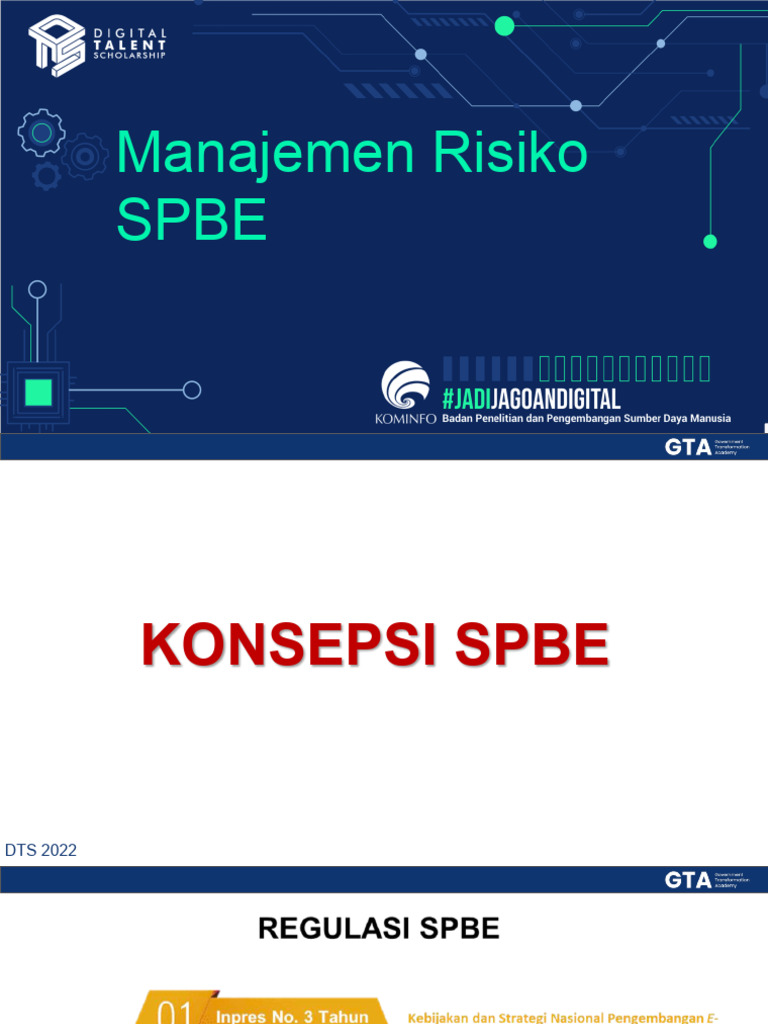 H 1 - Materi Manajemen Risiko SPBE - Fahmi Alusi | PDF