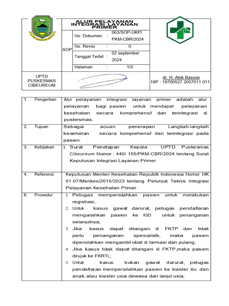 SOP Alur Pelayanan ILP | PDF