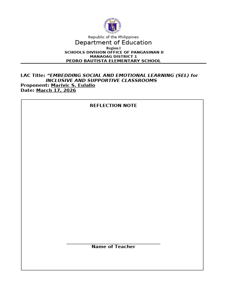Lac Relfection Note | PDF