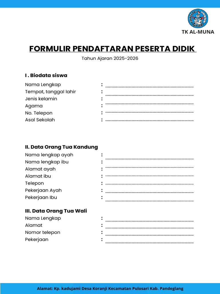 Revisi Formulir | PDF