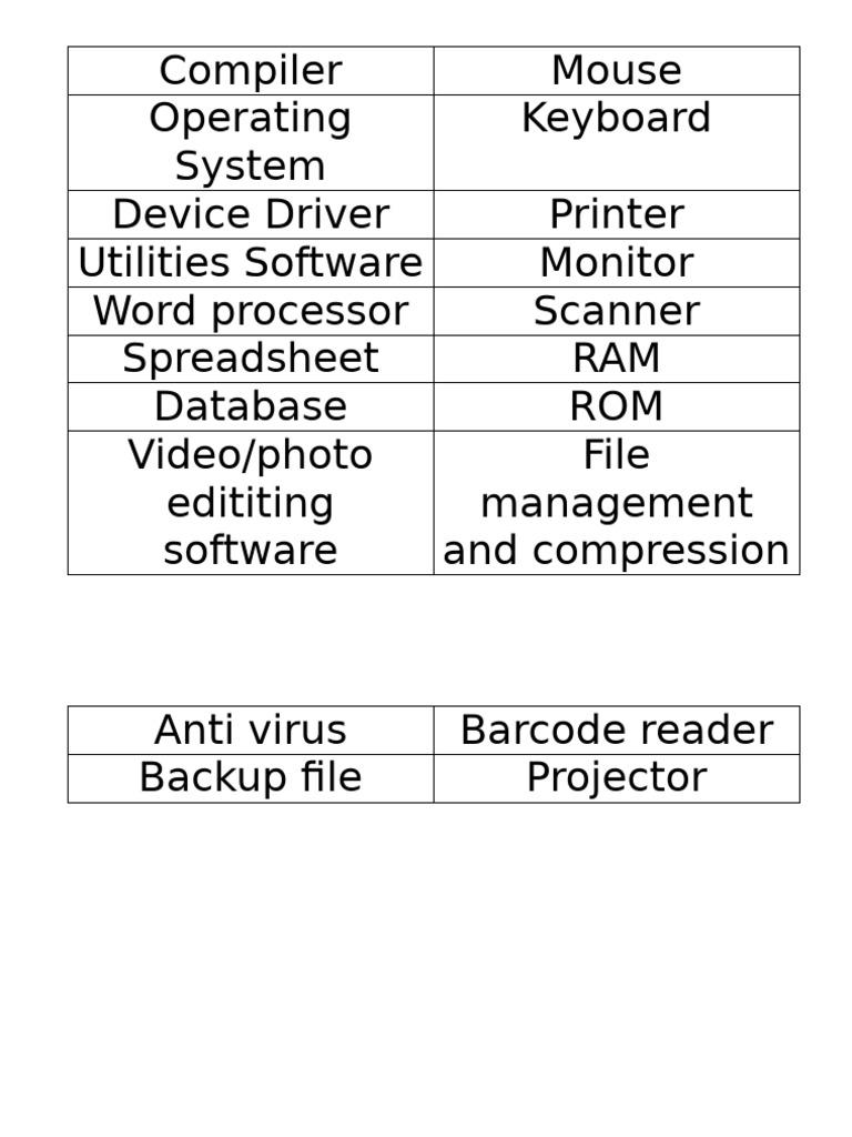 G10 Software BasicVocabSort | PDF