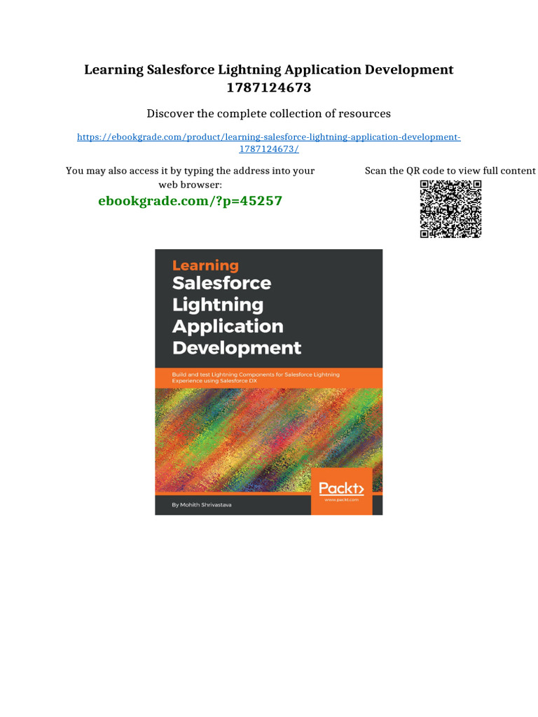 Learning Salesforce Lightning Application Development 1787124673 No ...