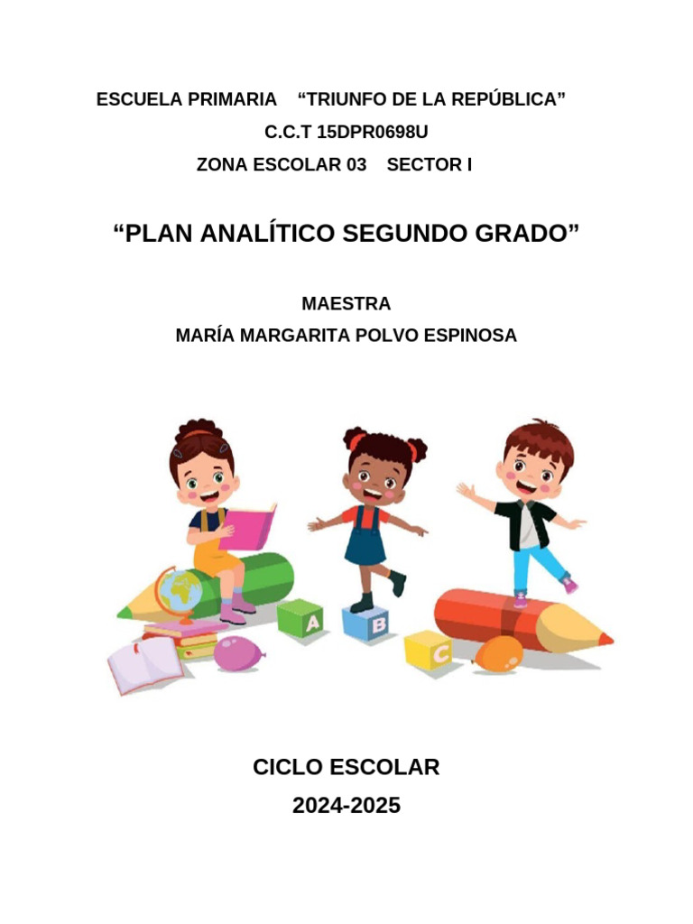 Plan Analitico 2° Grad0 Triunfo | PDF | Aprendizaje | Enseñando