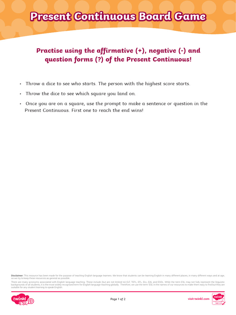 T 1715180271a Esl Present Continuous Grammar Lesson Teens A2 | PDF ...