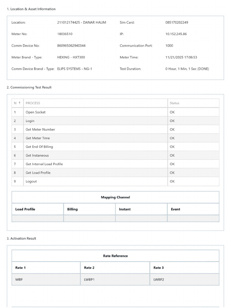 CommissioningResult 211012174425 | PDF