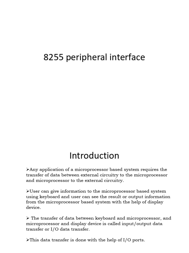 8255 Peripheral Interface | PDF | Digital Electronics | Computer ...