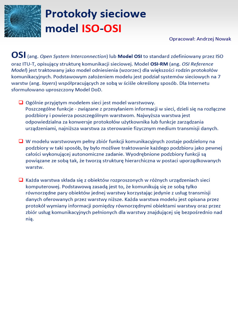 Model Iso Osi | PDF