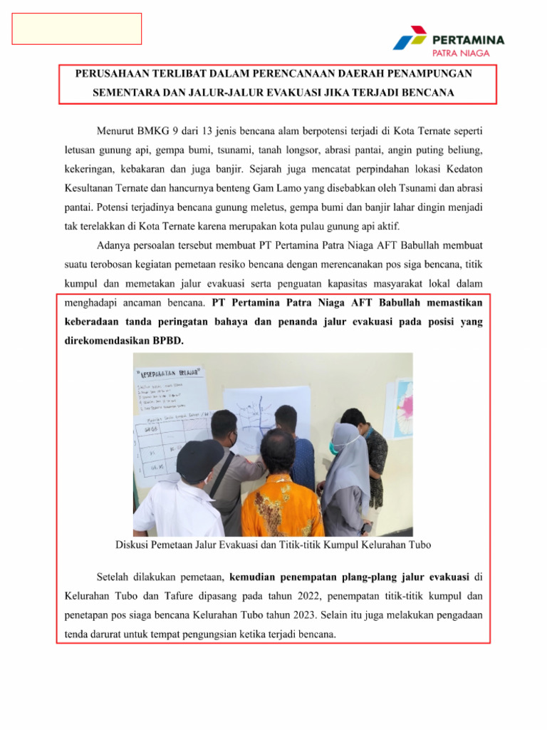 24 11 Tanggap Kebencanaan Laporan Atau Dokumentasi Penempatan Jalur ...
