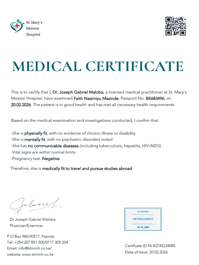 Medical Statement | PDF