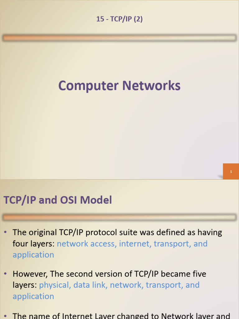 9 TCP-IP Model | PDF | Internet Protocol Suite | Computer Network