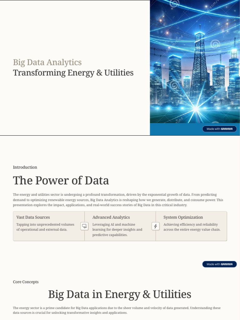 Big Data For Energy Utilities | PDF | Wind Power | Electrical Grid
