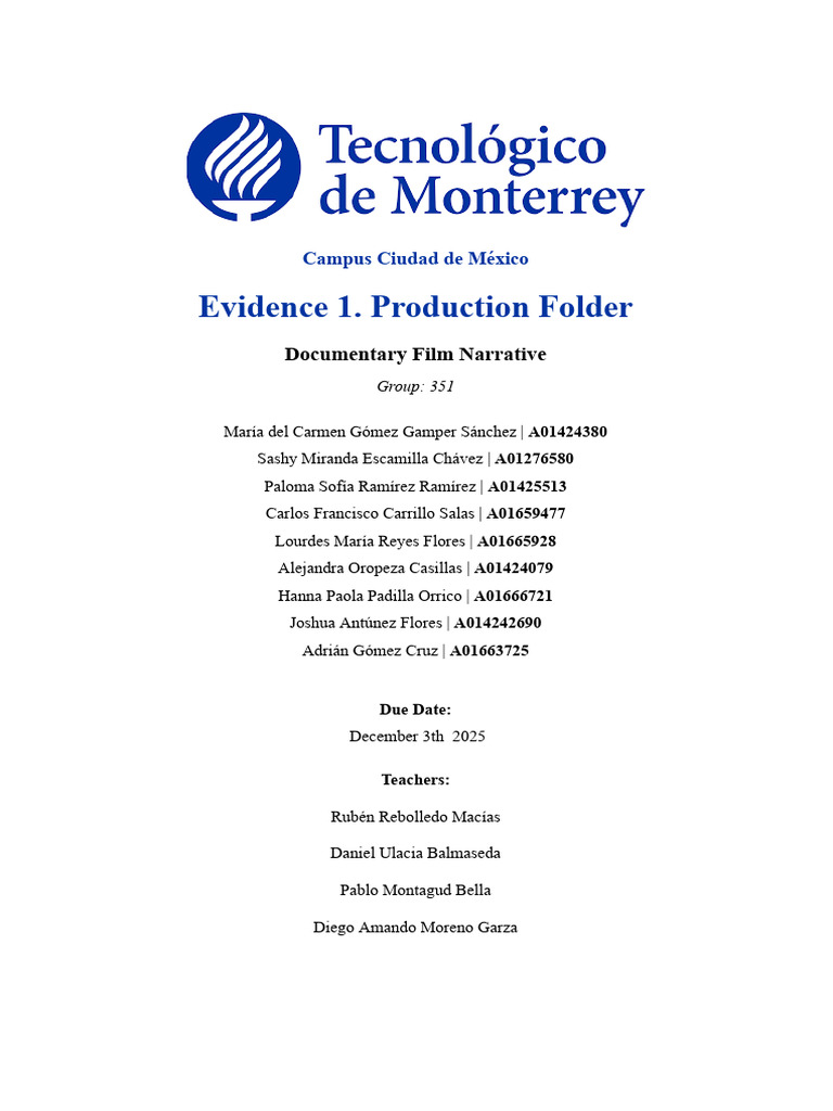 Evidence 1. Production Folder | PDF | Documentary Film | Poetry